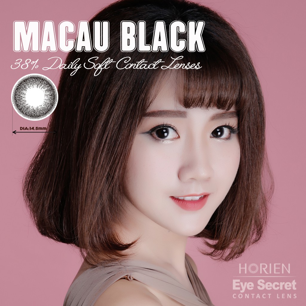 Kính áp tròng Eye Secret dùng 1 ngày màu MACAU Black