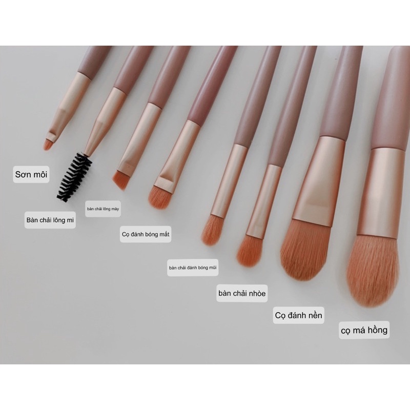 Set cọ trang điểm 8 món siêu mịn