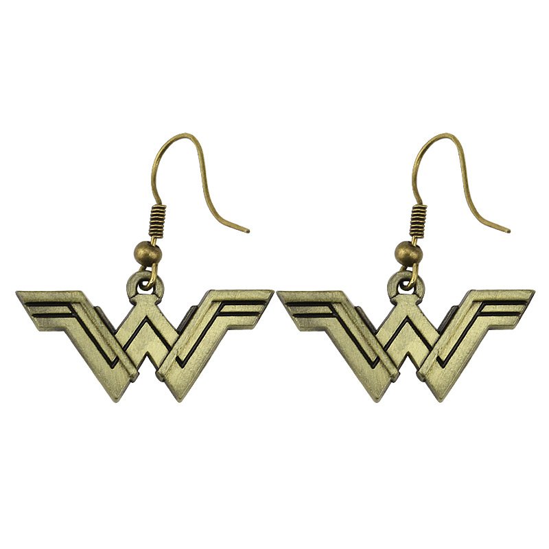 Khuyên Tai Hợp Kim Hình Logo Wonder Woman Dc Sáng Tạo