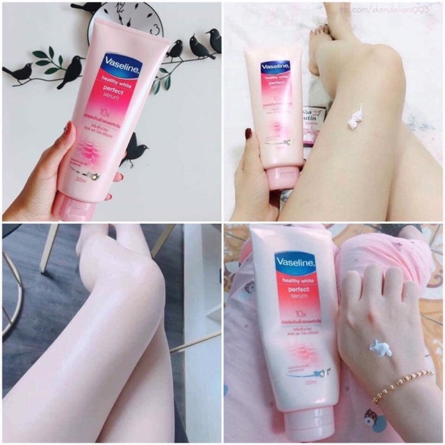 Dưỡng Thể Vaseline 10X Và Vỉ Kích Trắng Alpha Arbutin Thái Lan