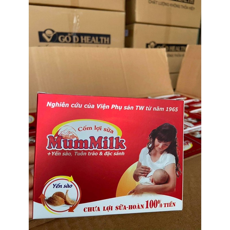 [Viện sản Trung Ương] Cốm lợi sữa MumMilk + Yến sào. Tuôn trào & Đặc sánh-Hộp 20 gói