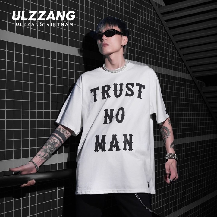 Áo thun nữ tay lỡ ULZZ ulzzang form dáng rộng trust no man