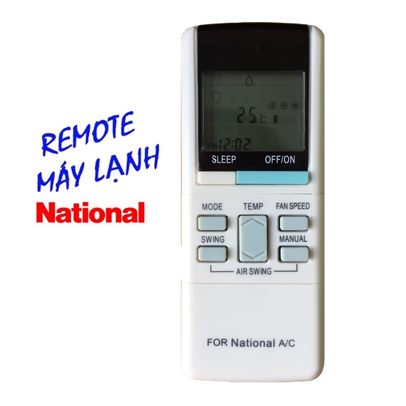 Remote điều khiển điều hoà NATIONAL - tặng pin sịn - BH đổi mới