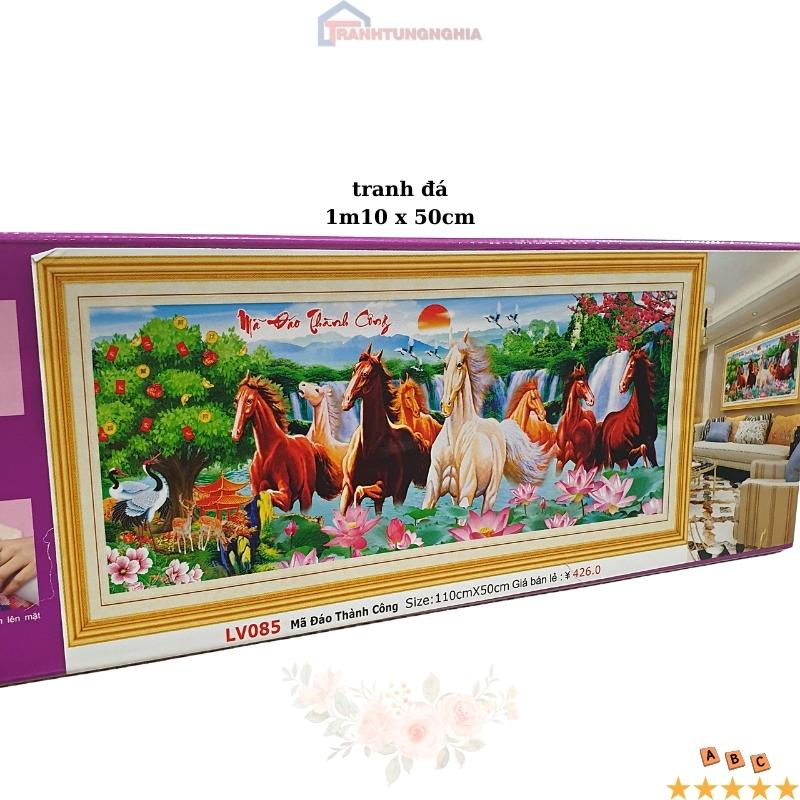 Tranh đính đá, tranh thêu chữ thập mã đáo thành công