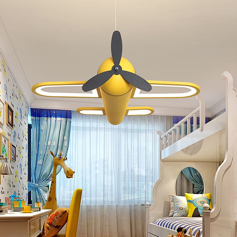 Đèn phòng trẻ em máy bay led chùm ngủ cậu bé phim hoạt hình Bắc Âu cá tính sáng tạo đơn giản