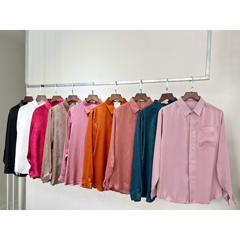 Áo sơ mi lụa basic