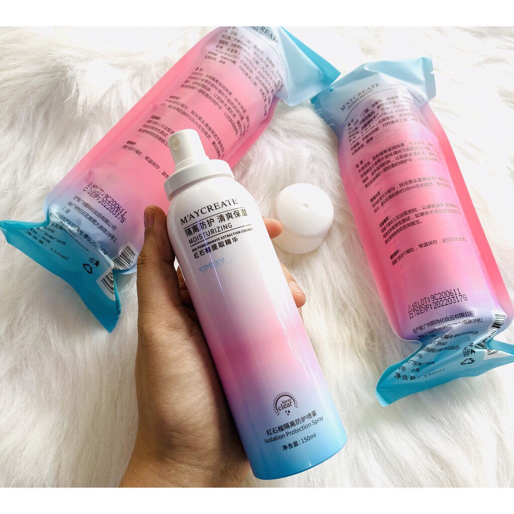 Xịt chống nắng Trắng Da Maycreate xịt chống nắng body hiệu quả nâng tone,chống nước 150ML | BigBuy360 - bigbuy360.vn