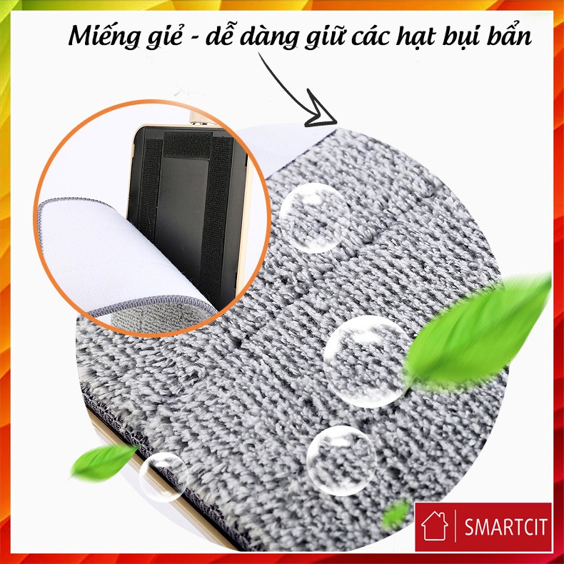 Bộ Cây Lau Nhà Tự Vắt 360 Độ Chính Hãng Cao Cấp Có Thùng Tặng Kèm Bông Lau