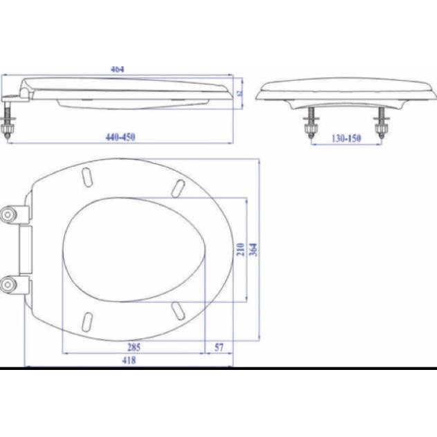 Nắp bồn cầu PLASTIC, dùng cho bàn cầu 2 khối