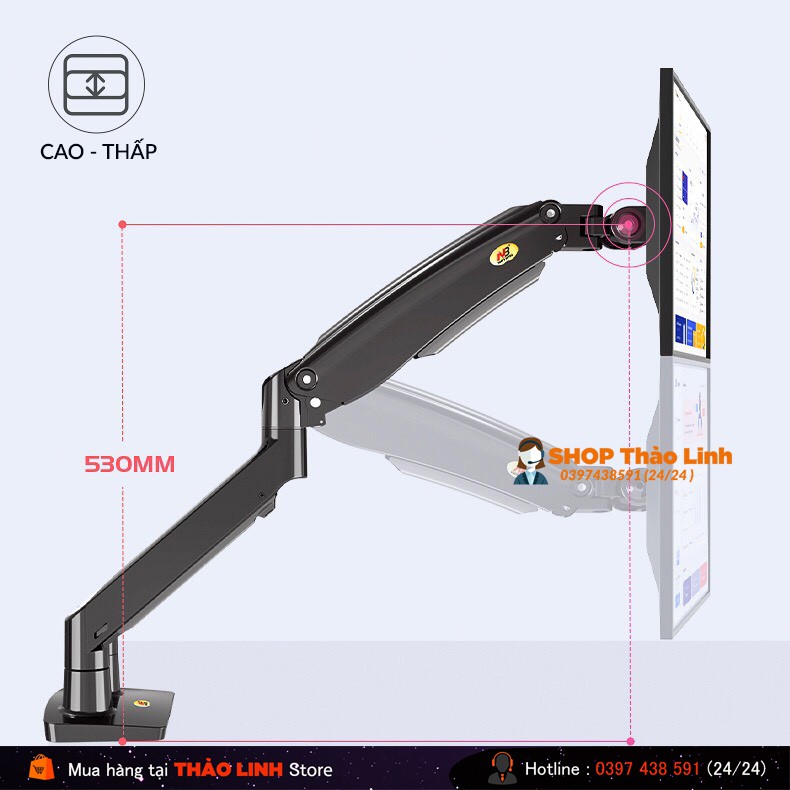 Giá Treo Màn Hình NB-F100A Treo Màn 22 - 35 Inch - Tải Trọng 12Kg / Phiên Bản Mới 2021