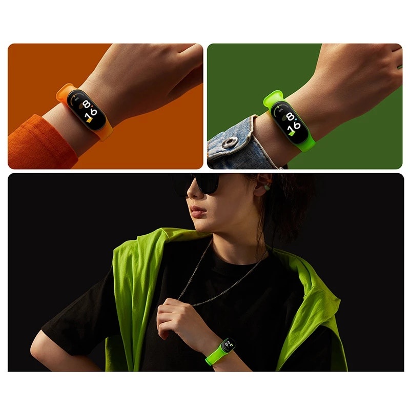 Dây Đeo Tay Bằng silicone Họa Tiết Rằn Ri Cho xiaomi mi band 7 6 5 4 3 xiomi miband7 band6 mi7