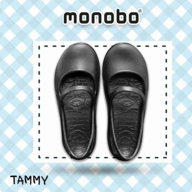 Giầy nhựa Thái Lan nữ Monobo- Tammy màu đen đế đen