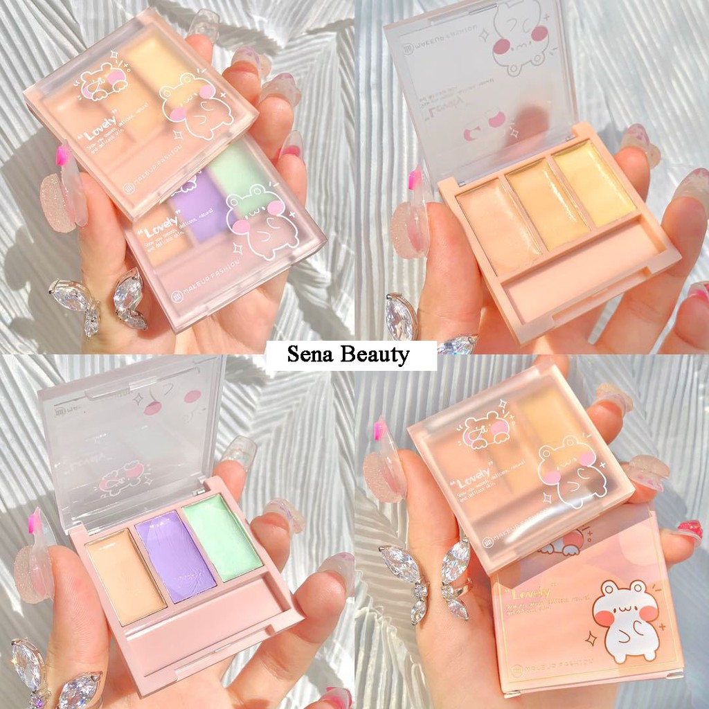 Khay che khuyết điểm 3 ngăn Xixi Lovely Gấu Bông Sena Beauty