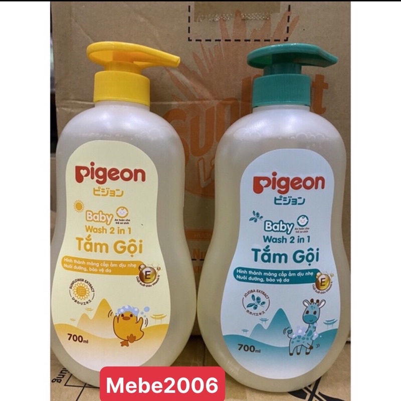 Sữa tắm dầu gội đầu cho em bé trẻ sơ sinh trai gái sữa tắm gội pigeon 2in 1 dịu nhẹ thảo cấp ẩm dược thảo mộc tự nhiên