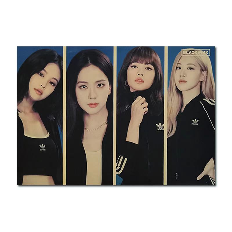 Poster Nhóm Nhạc Blackpink 51.5x36cm Dán Trang Trí Nội Thất