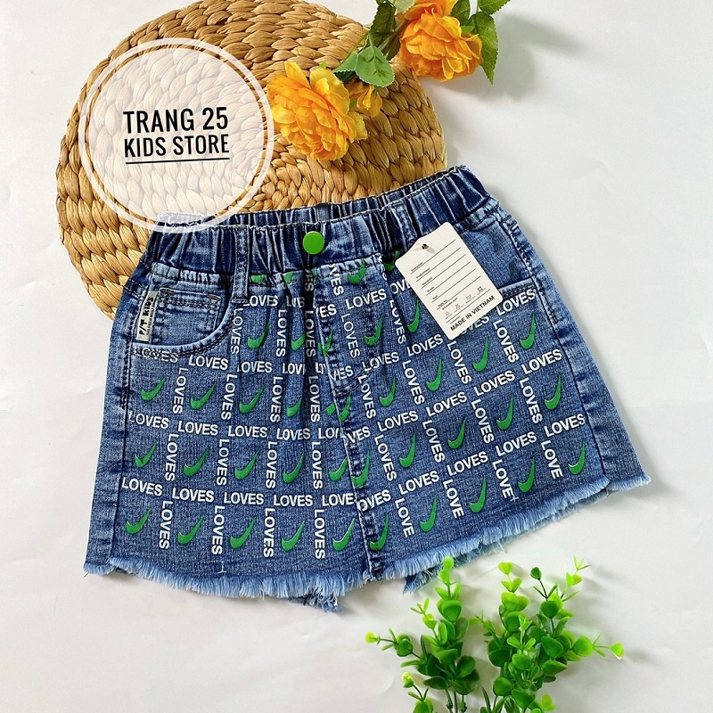 Quần Jean Giả Váy Bé Gái Xếp Ly , Quần Váy Jean - Trang 25Kids AQ006