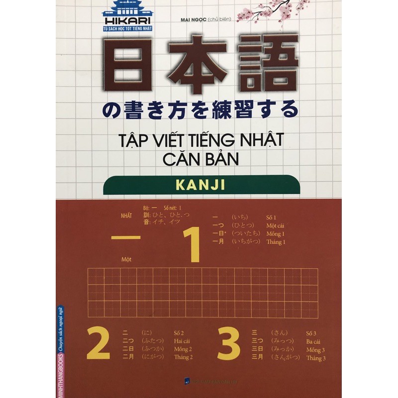 Sách Tập viết tiếng Nhật căn bản Kanji