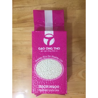 [𝙂𝙞𝙖́ 𝙧𝙚̉ 𝙣𝙝𝙖̂́𝙩] - Gạo Nếp Bắc Bạch Ngọc Túi 1Kg - Gạo Ông Thọ - Hạt tròn đều, cơm dẻo mềm