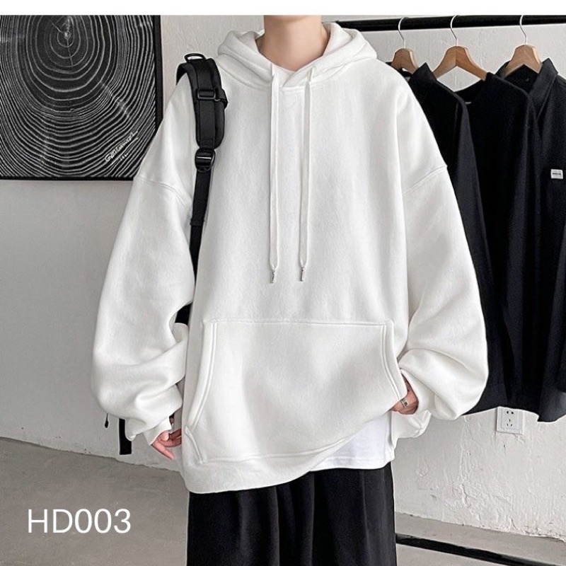 Áo hoodie basic trơn dễ mix đồ - HD003 T2000 | BigBuy360 - bigbuy360.vn