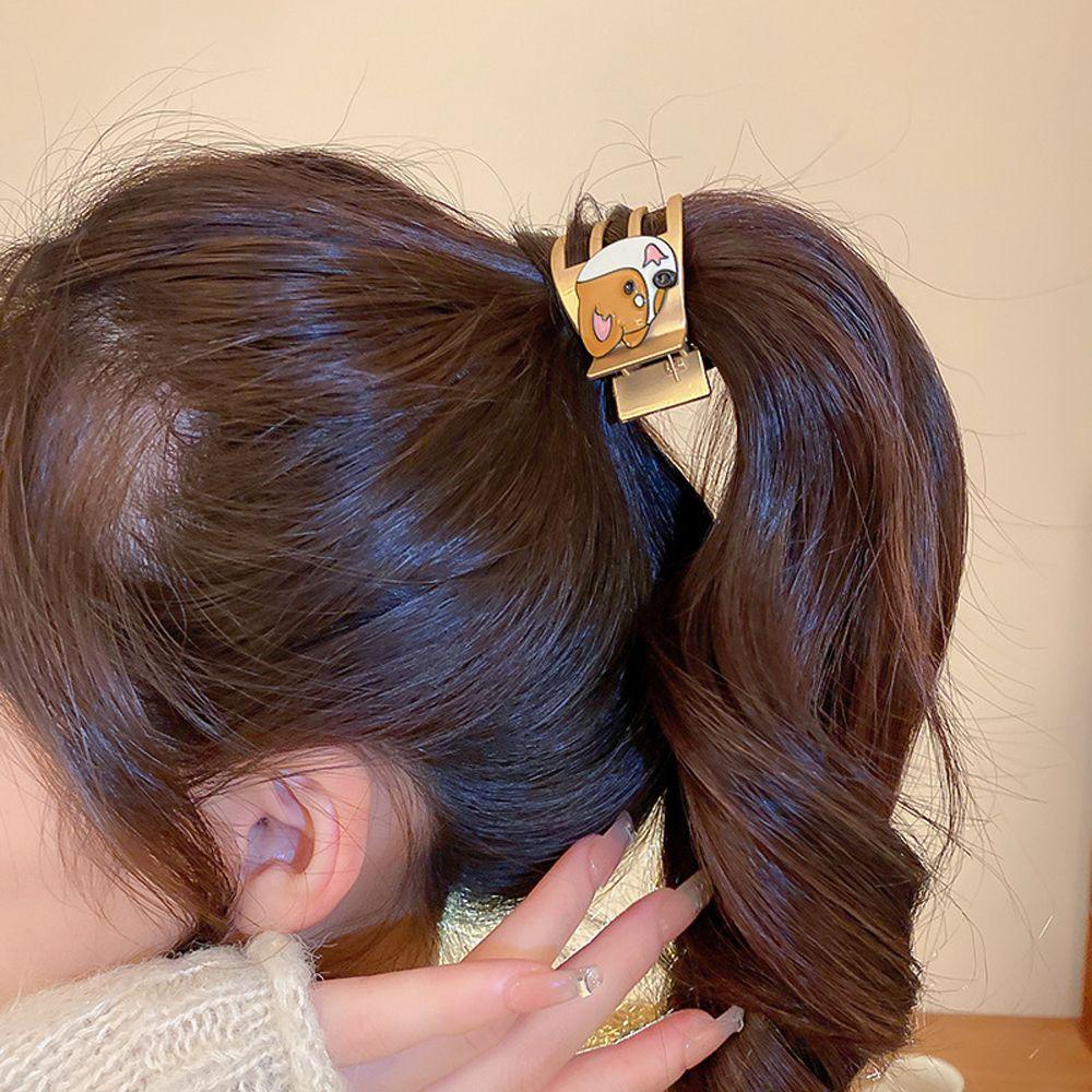 Kẹp Tóc Hình Gấu Trúc / Cún / Ếch 2 Lớp Cho Nữ
