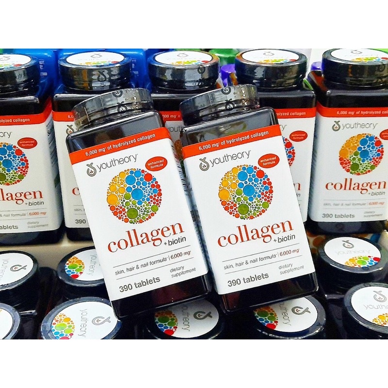 Viên Uống Collagen Biotin Youtheory 390 Viên