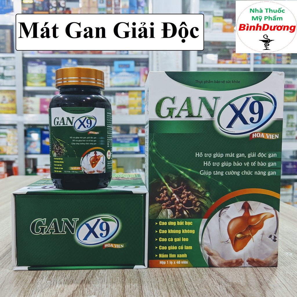 Viên uống Hạ Men Gan, Giải Độc Cơ Thể ❤️Chính Hãng❤️ GAN X9 Cải Thiện Chức Năng Gan [FREE SHIP]