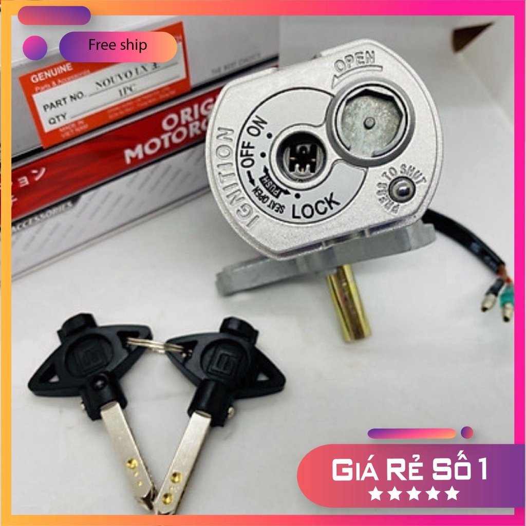 Bộ Ổ Khoá 6 Cạnh CHỐNG TRỘM GẮN Xe Nouvo Lx