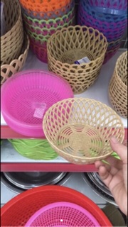 Rổ nhựa đan giả mây
