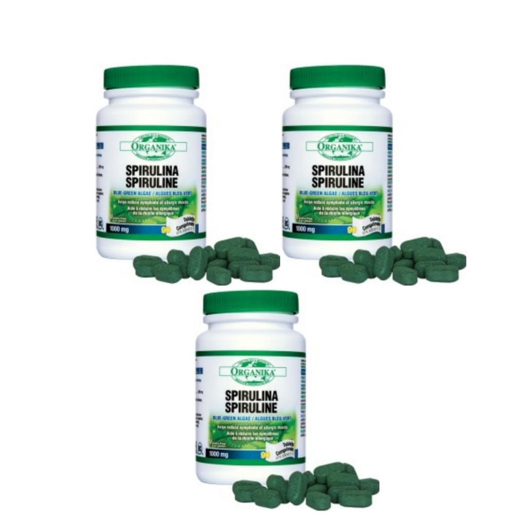 (NHẬP KHẨU) COMBO 3 HỘP VIÊN UỐNG TẢO XOẮN GIÚP TĂNG SỨC ĐỀ KHÁNG ORGANIKA SPIRULINA 90V