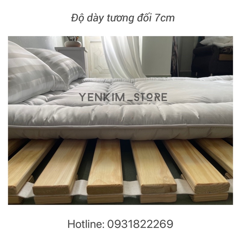 Nệm bông xuất Nhật - 1mx2m, 1m2x2m, 1m4x2m, 1m6x2m, 1m8x2m, 2mx2m - Màu Trắng, Xám