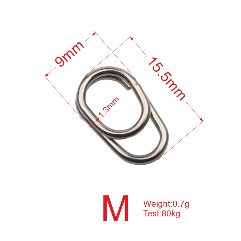 Set 50 Khuyên Thép Không Gỉ Chuyên Dụng Dành Cho Câu Cá
