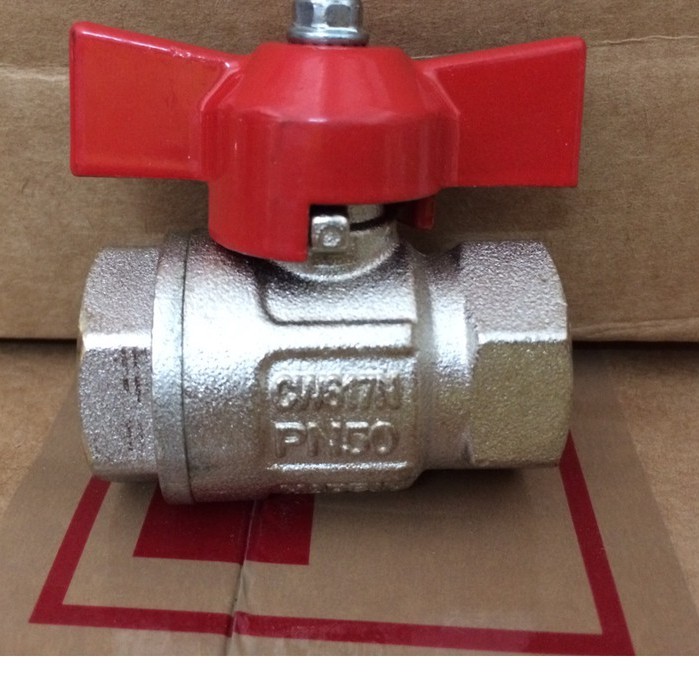 Van bi tay bướm đồng ren art.092 Italy áp lực 50kg phi 13 phi 17 phi 21