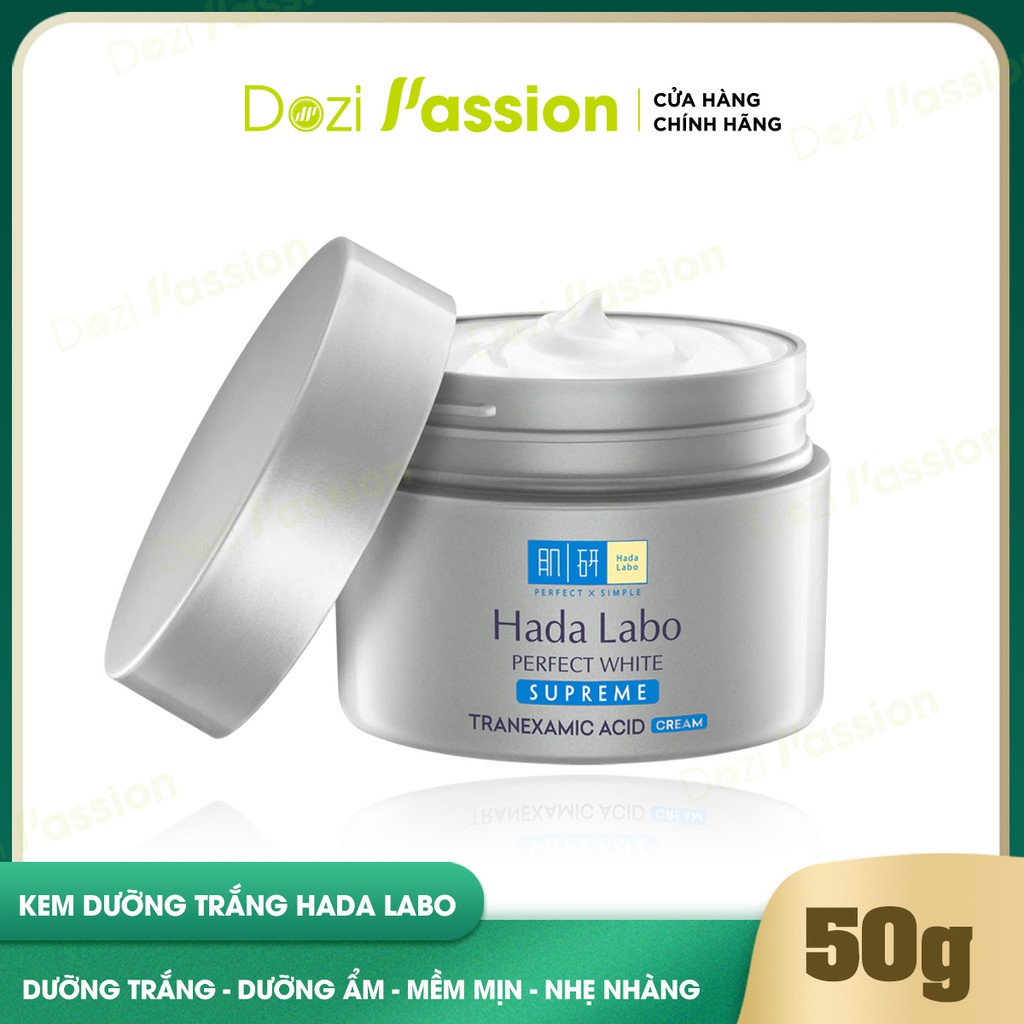 Kem Hada Labo Màu Xám Dưỡng Trắng Toàn Diện - Hada Labo Perfect White Supreme Cream 50g