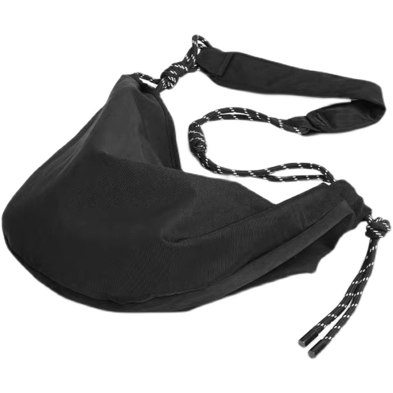 Túi Đeo Vai Bằng Nylon Phối Dây Cột Thời Trang
