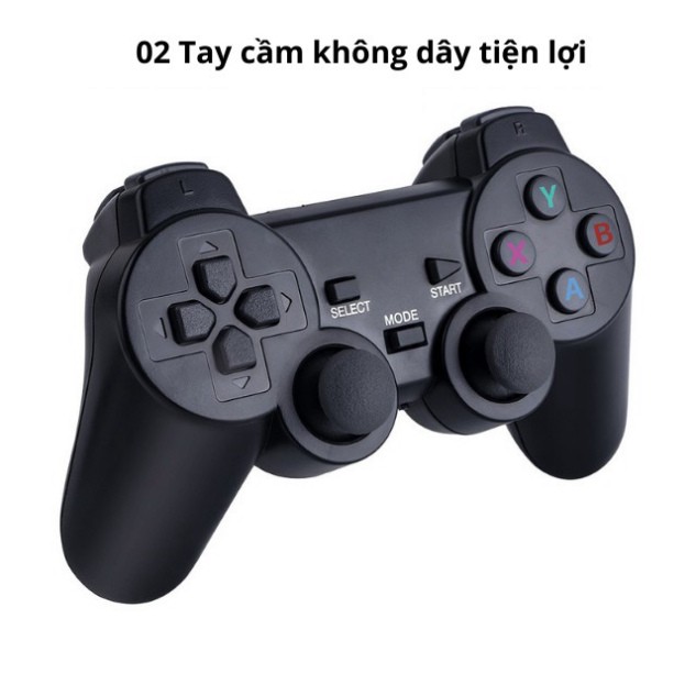 [Game stick 4K] Máy Chơi Game 4 Nút HDMI Không Dây Hơn 10000 Trò Chơi - Máy chơi game không dây thẻ nhớ 64G