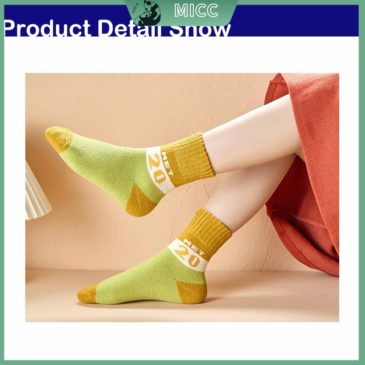 Bộ 5 Đôi Vớ Nhung Dày Họa Tiết Hoạt Hình Dễ Thương Cho Bé