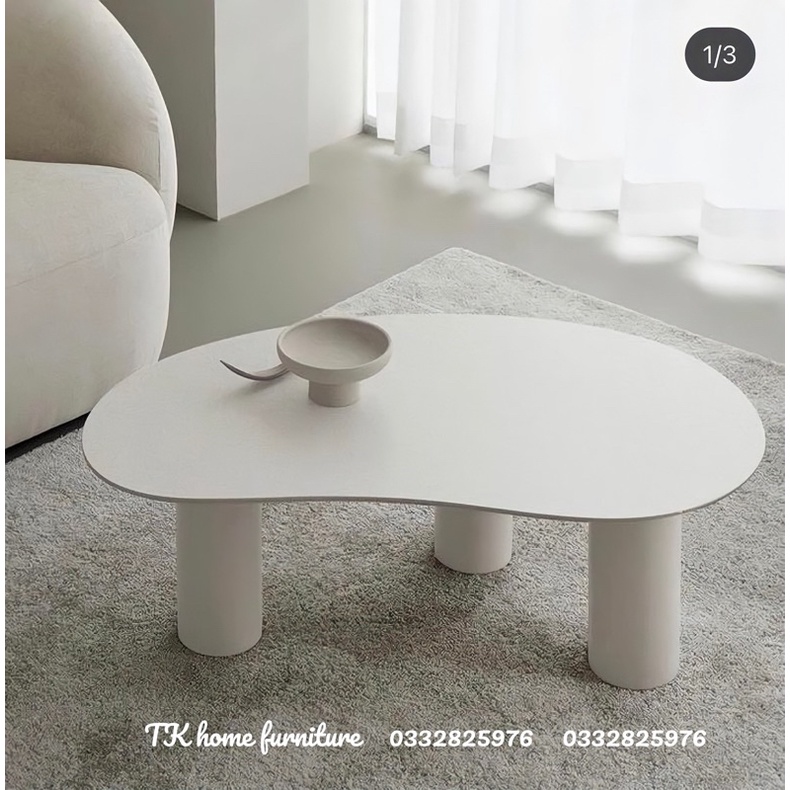 Bàn gỗ sofa 3 chân trụ