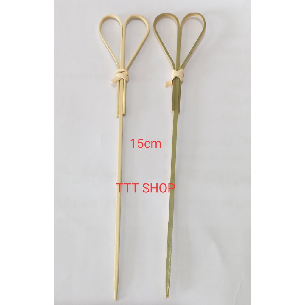 SET 100 QUE XIÊN TRE HÌNH TIM - DÀI 15CM