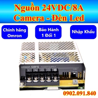 Nguồn tổ ong 24VDC 8A Omron, Nguồn đèn LED, camera, máy tính, tủ điện S8FS-C20024