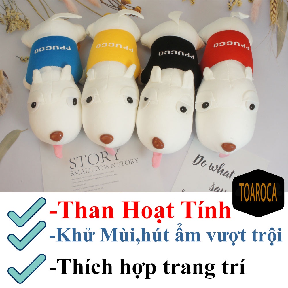 Chó bông than hoạt tính khử mùi,hút ẩm trang trí trong xe ô tô