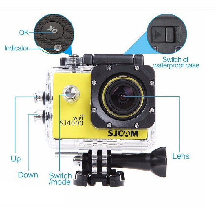 Camera hành trình SJCAM SJ4000 Wifi - Độ phân giải video: 2K@30FPS - Hàng chính hãng