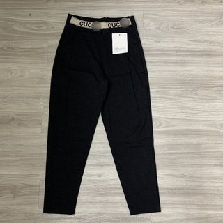 Quần baggy cạp cao chất umi- quần baggy thời trang co dãn