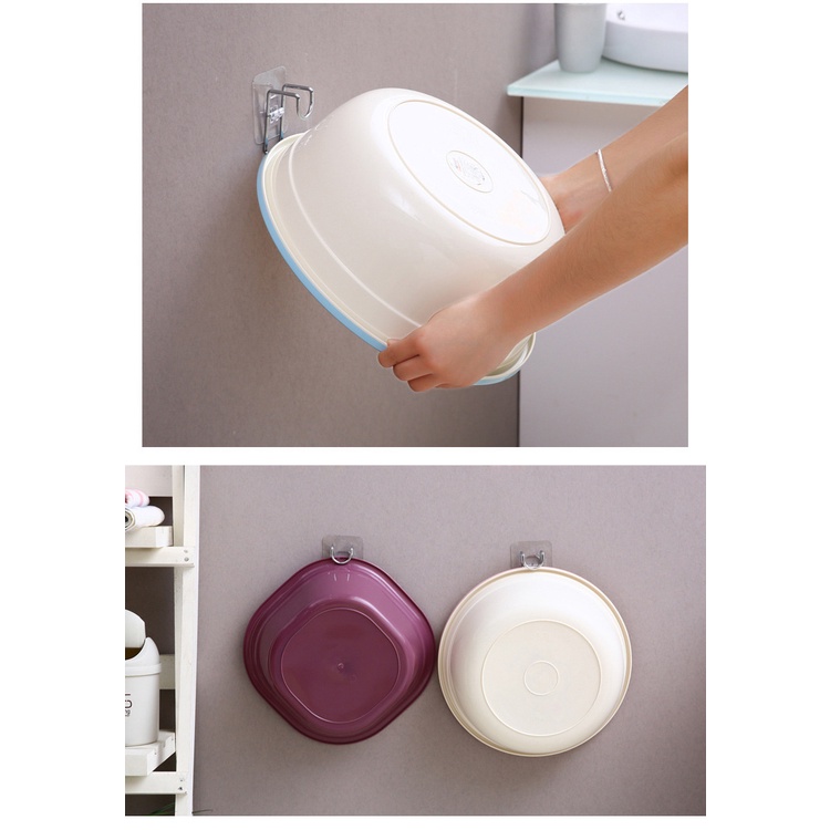Móc treo đôi inox dán tường nút nhựa