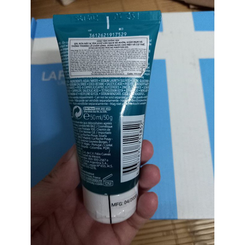 Gel rửa mặt và tắm La roche Posay Effaclar micro-peeling purifying 50ml