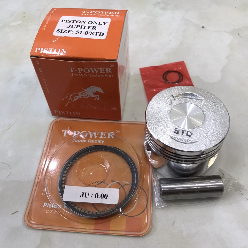 Bộ Piston Trái 51 Sirius Jupiter ắc 13 ful Bạc Ắc Phe cài chính hãng T-Power