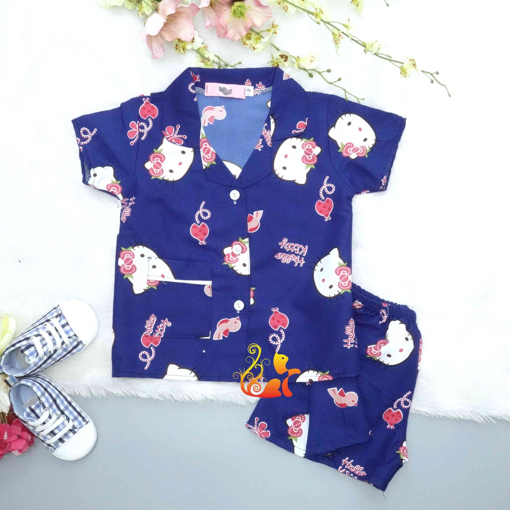 Bộ Đồ Mặc Nhà &quot;Kít ty - Bướm&quot; Pijama Kate Thái - Cho Bé 8 - 38kg.