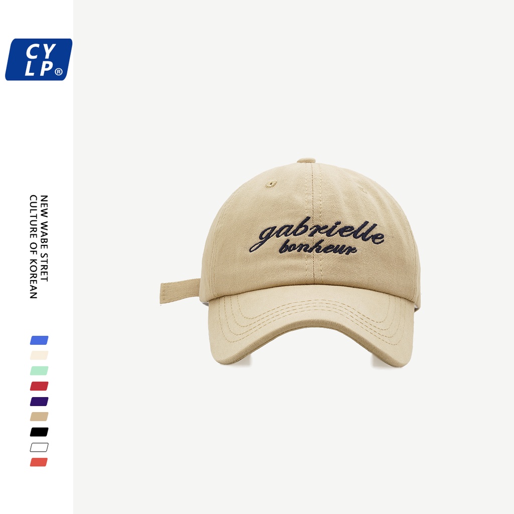 Mũ Lưỡi Trai Mềm Thêu Chữ Phong Cách Đường Phố Hàn Quốc