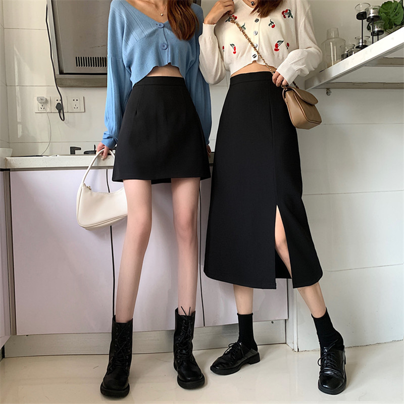 Chân Váy Xiaozhainv Nữ Lưng Cao Màu Trơn Phong Cách Hàn Quốc | BigBuy360 - bigbuy360.vn