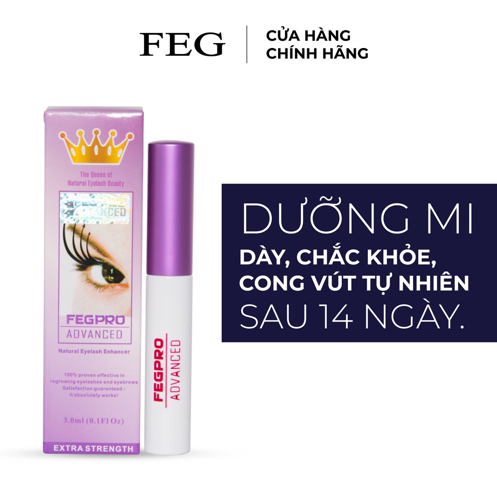 Serum Dưỡng Mi FEG Pro Advanced Ban Đêm - Dưỡng Mi Dài, Cong Vút, Giảm Gãy Rụng (3ml)