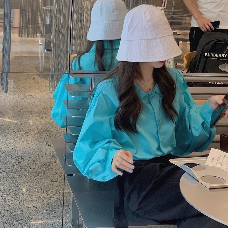 Áo Sơ Mi Tay Dài Phồng Phong Cách Retro Hong Kong Mẫu Mới Dành Cho Nữ